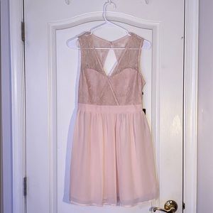 Pink Open Back Dress
